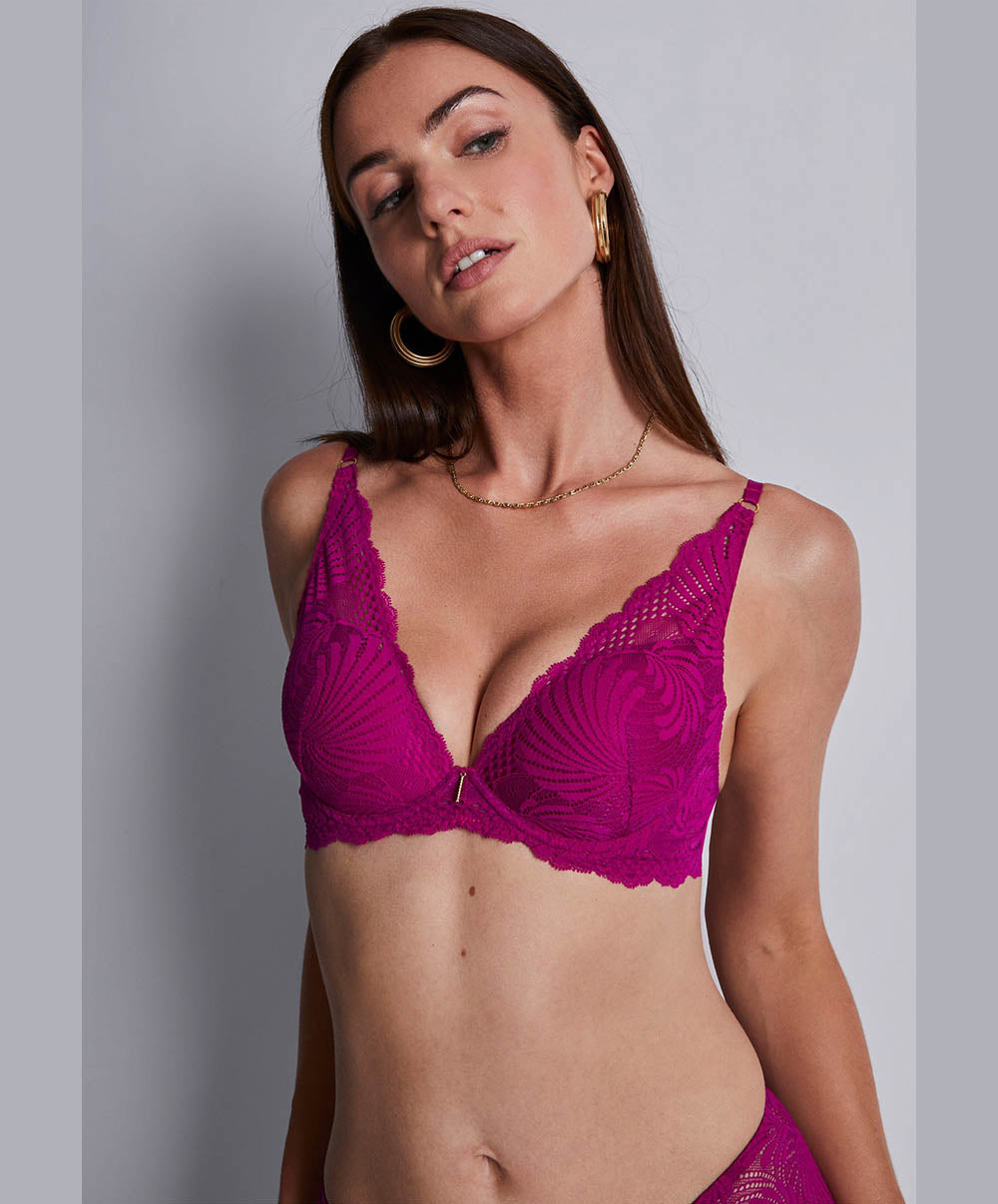 Soutien-gorge foulard plongeant Rhythm of desire Radiant pink Aubade 2AN81-RADI