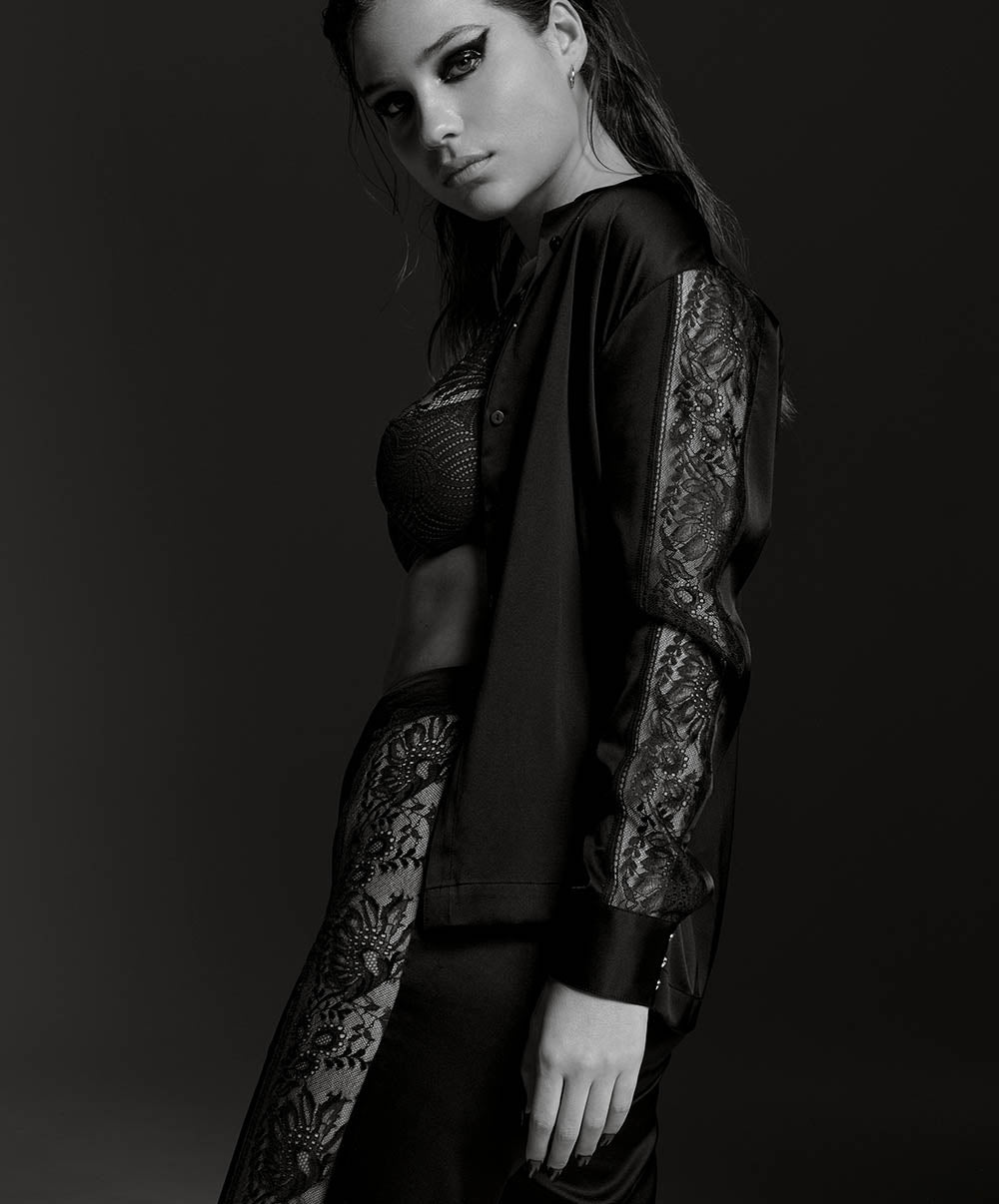 Chemisier soie Midnight whisper Noir Aubade 2S44-NOIR