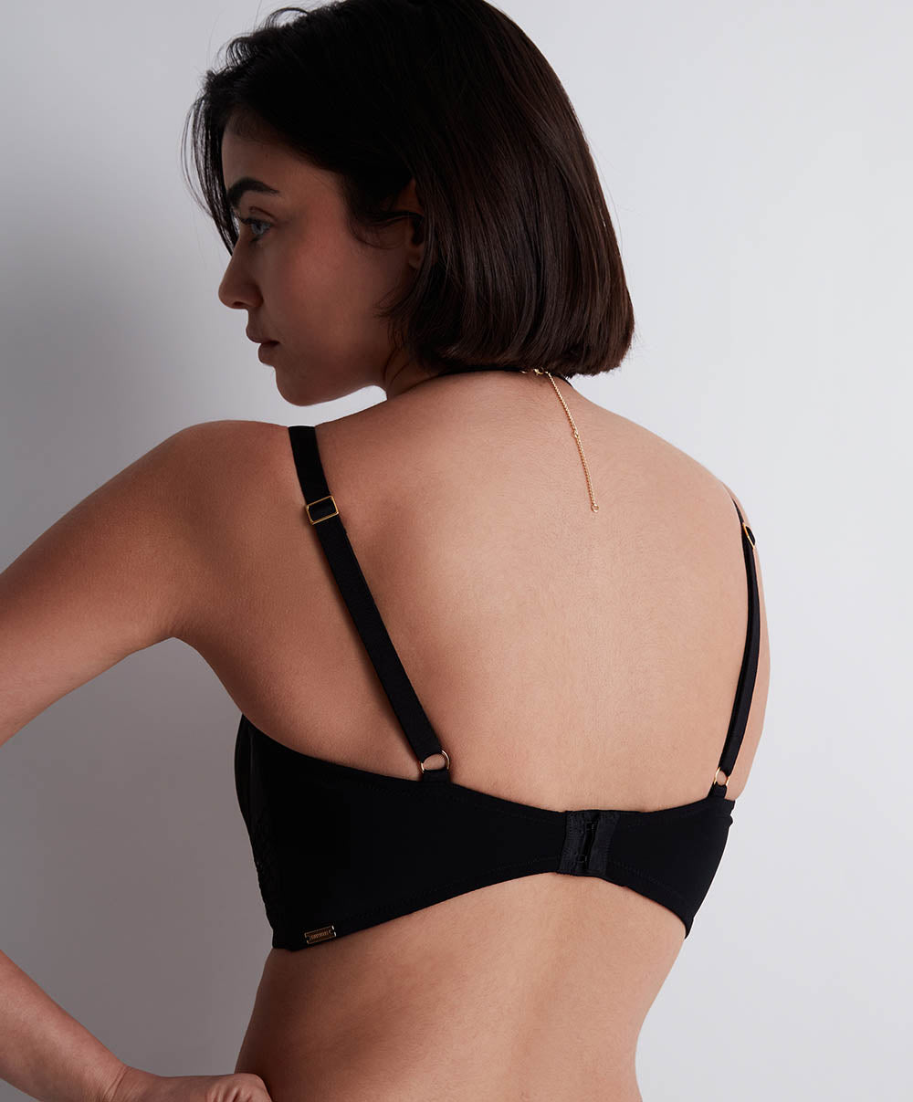 Soutien-gorge bustier Sumptuous waves Smoky attraction Aubade 3C36-SMAT