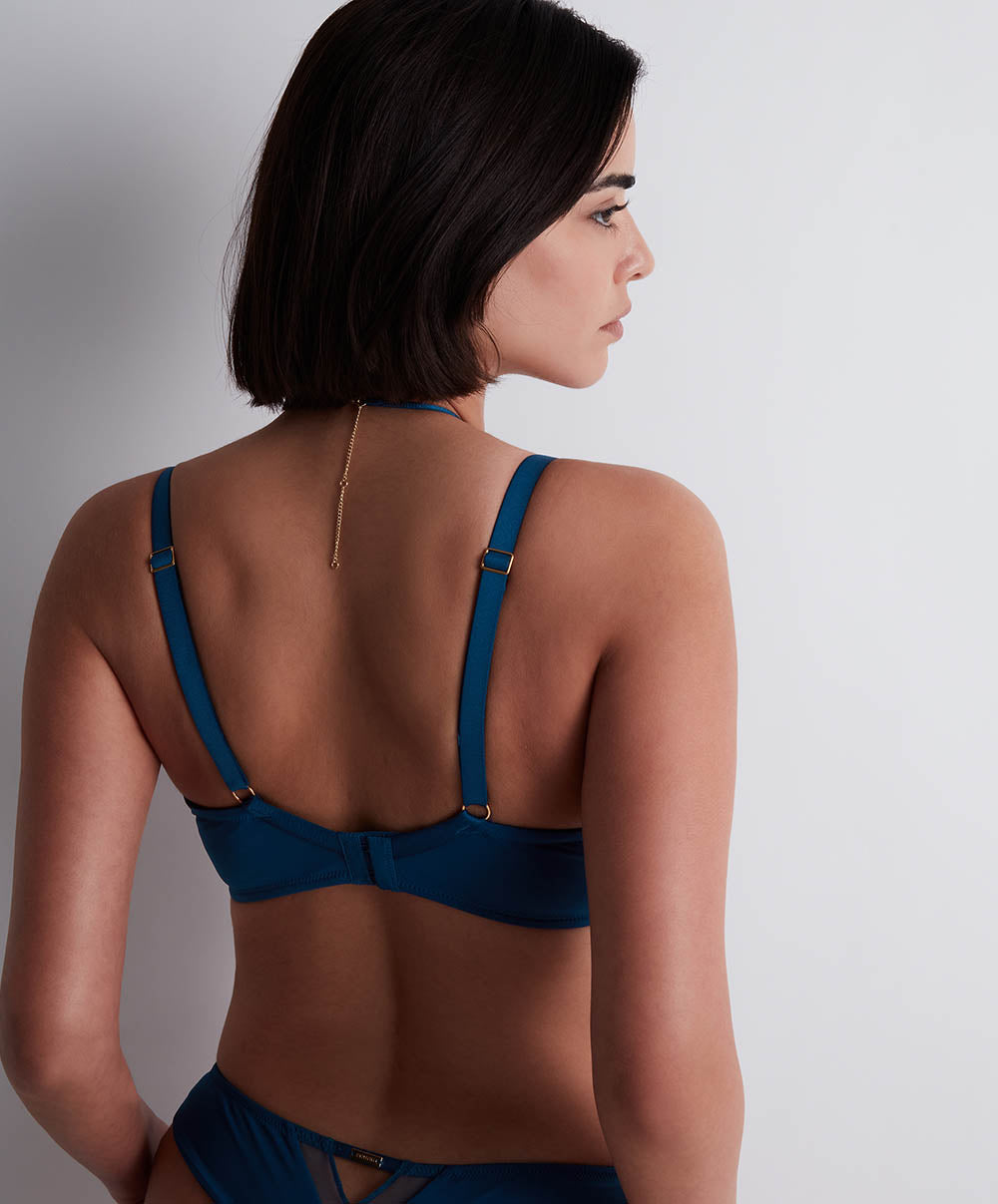 Soutien-gorge foulard plongeant Sumptuous waves X Cindy Bruna Imperial blue Aubade 3CN81-IMBL