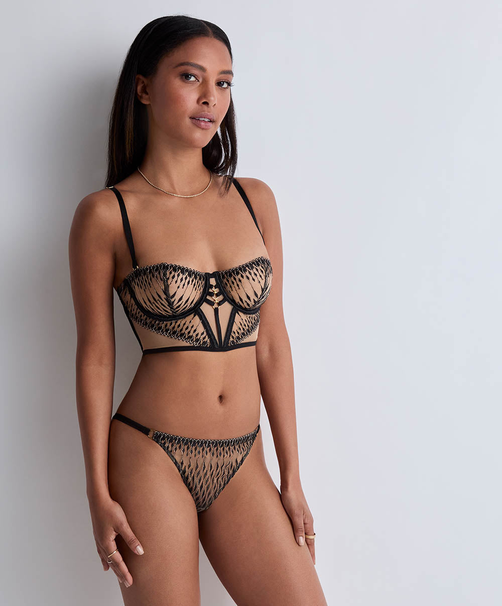 Soutien-gorge bustier Voodoo kiss Millenium black Aubade 3D36-MIBL