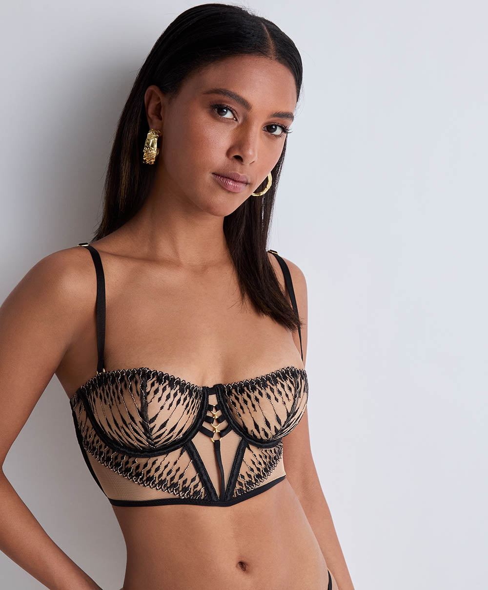 Soutien-gorge bustier Voodoo kiss Millenium black Aubade 3D36-MIBL