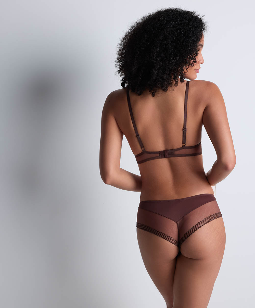 Shorty Sheer emotion Sepia Aubade 4M70-SEPA