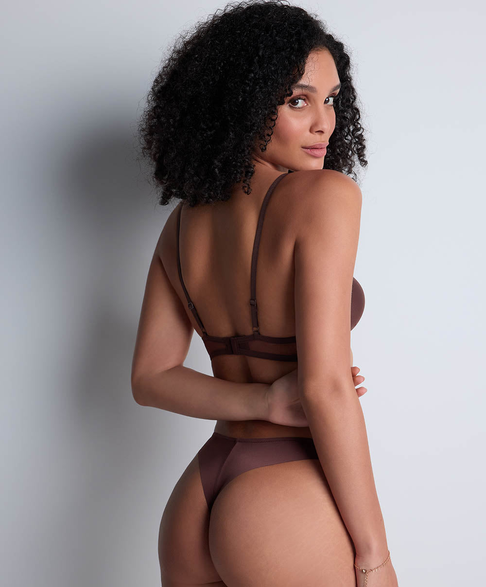 Soutien-gorge triangle armatures Sheer emotion Sepia Aubade 4MF12-SEPA