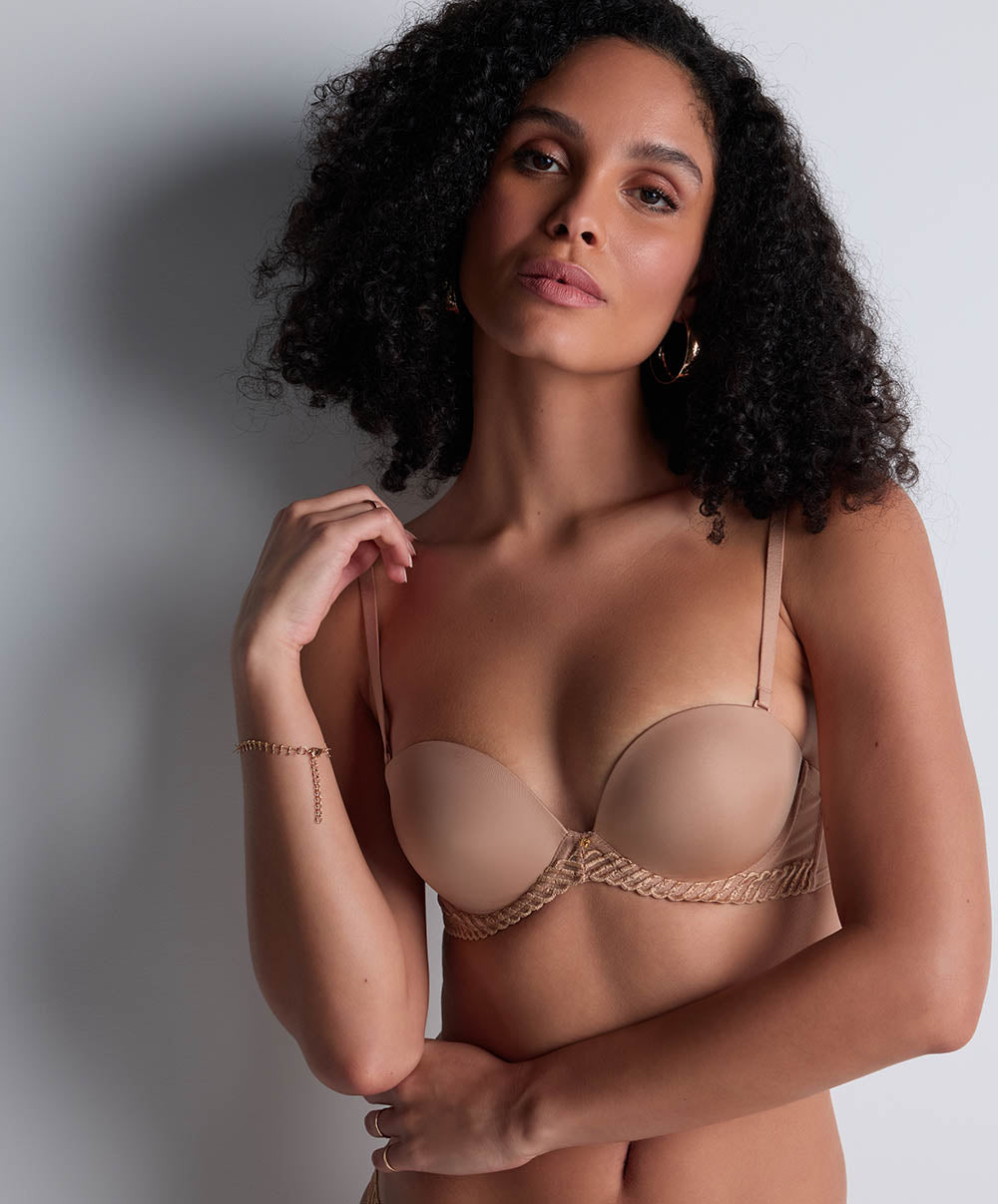 Soutien-gorge bandeau Sheer emotion Sand Aubade 4MP06-SANN