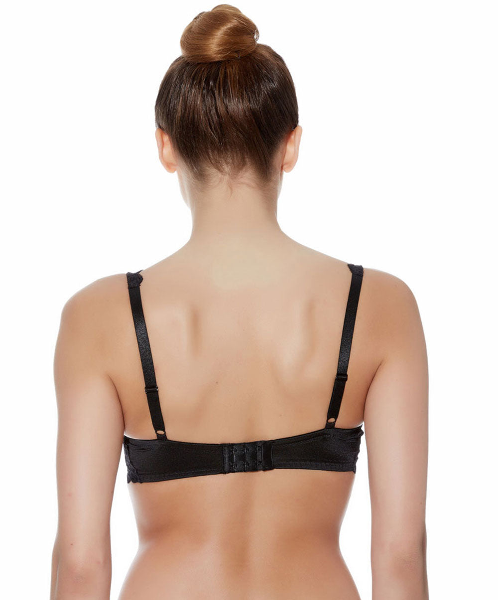 Soutien-gorge armatures classique Wacoal Eglantine noir WEBFA662-BLK face