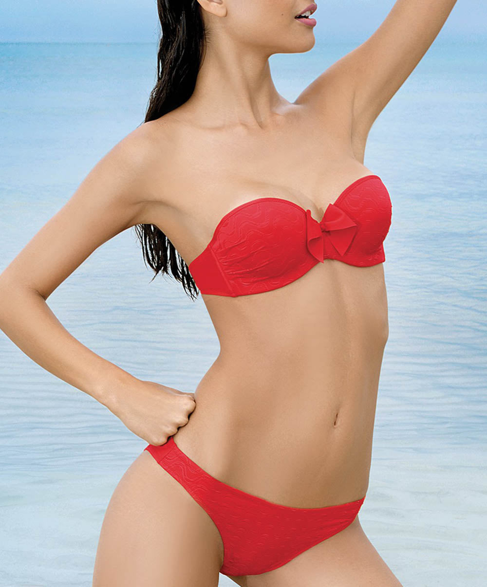 Maillot de bain slip La fashion vague Antigel vague rouge eba0717-VR