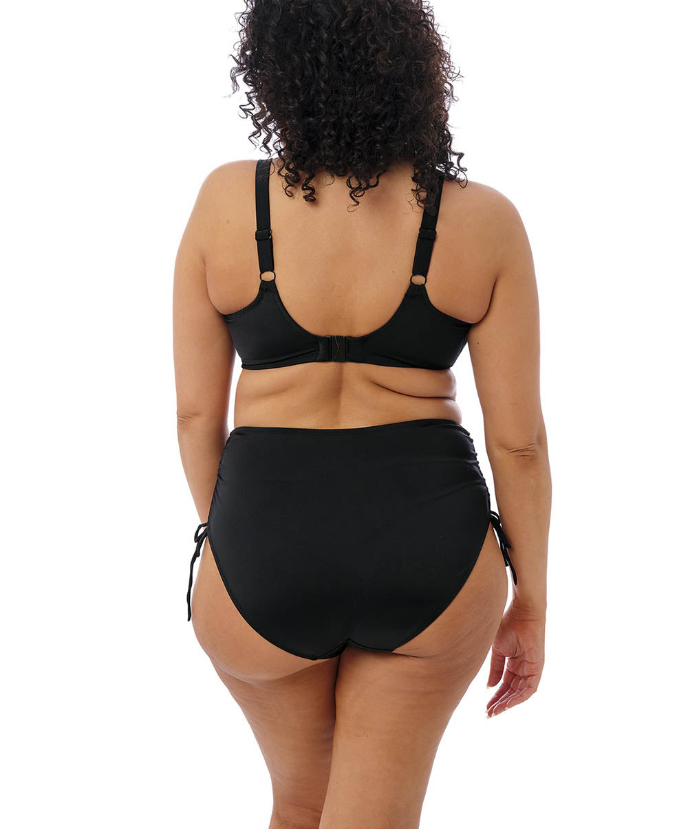 Bas de maillot grande taille ajustable Elomi swim Plain sailing Black ES7287-BLK