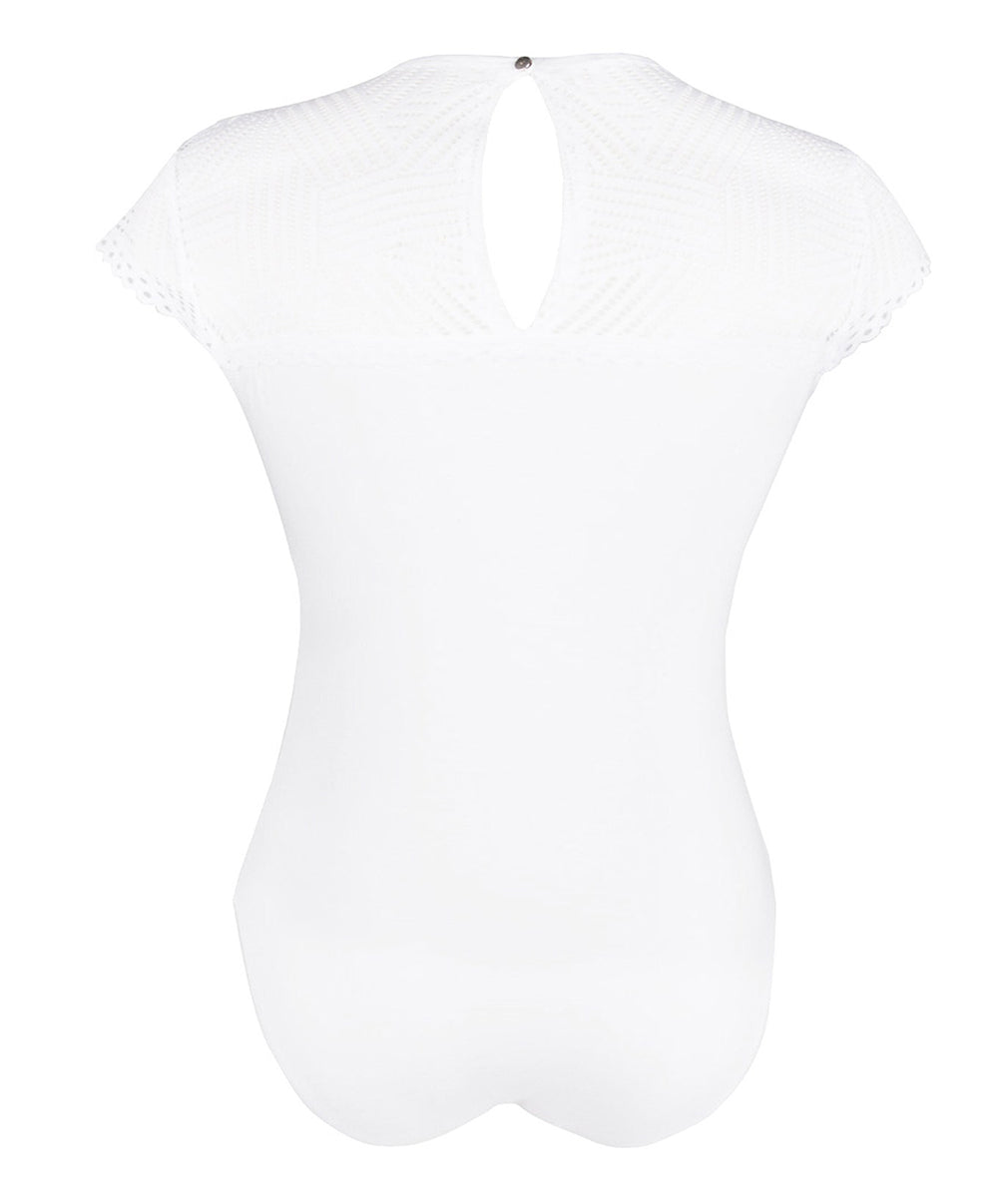 Body à manches courtes Antigel de Lise Charmel Tressage Graphic blanc ELC5237-TB