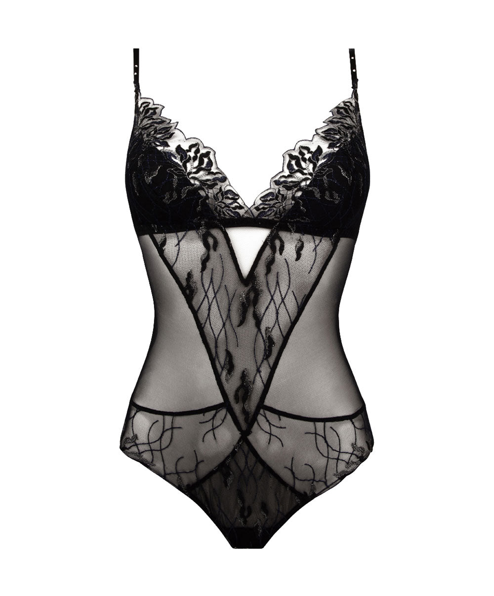 Body sexy prêt-à-porter Lise Charmel Les Nuits Chics nuit argent ALH5235-NA