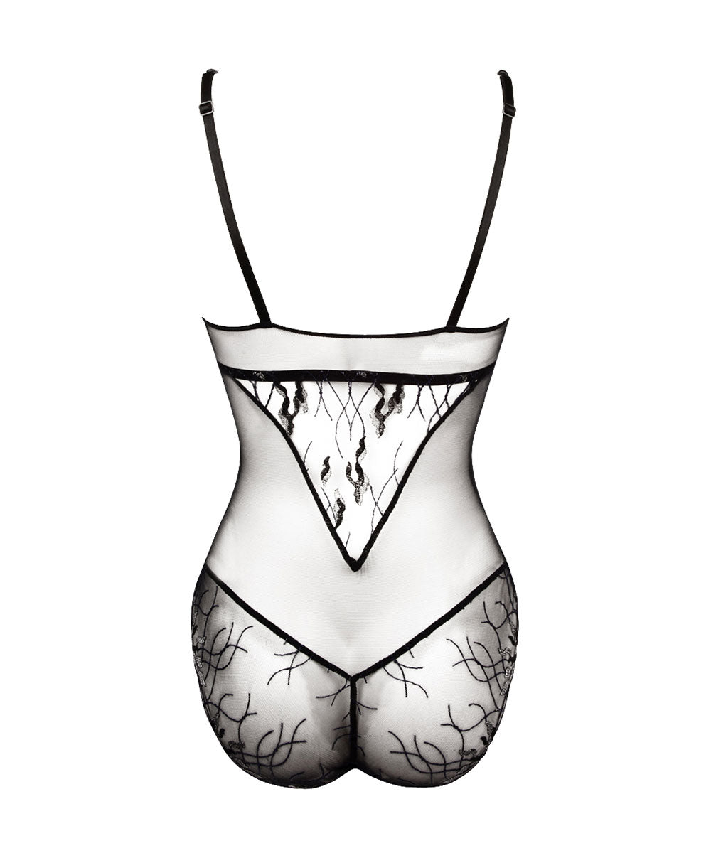 Body sexy prêt-à-porter Lise Charmel Les Nuits Chics nuit argent ALH5235-NA