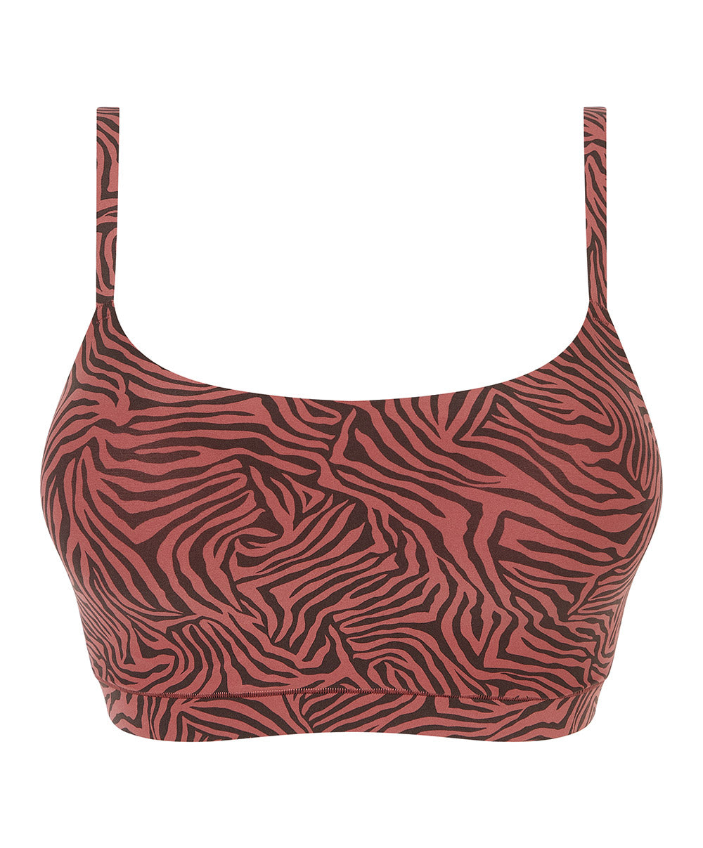 Bralette tigre à coques bretelles réglables Chantelle Soft Stretch safari chic C11D20-08X