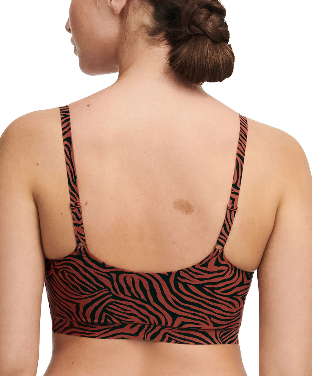 Bralette tigre à coques bretelles réglables Chantelle Soft Stretch safari chic C11D20-08X