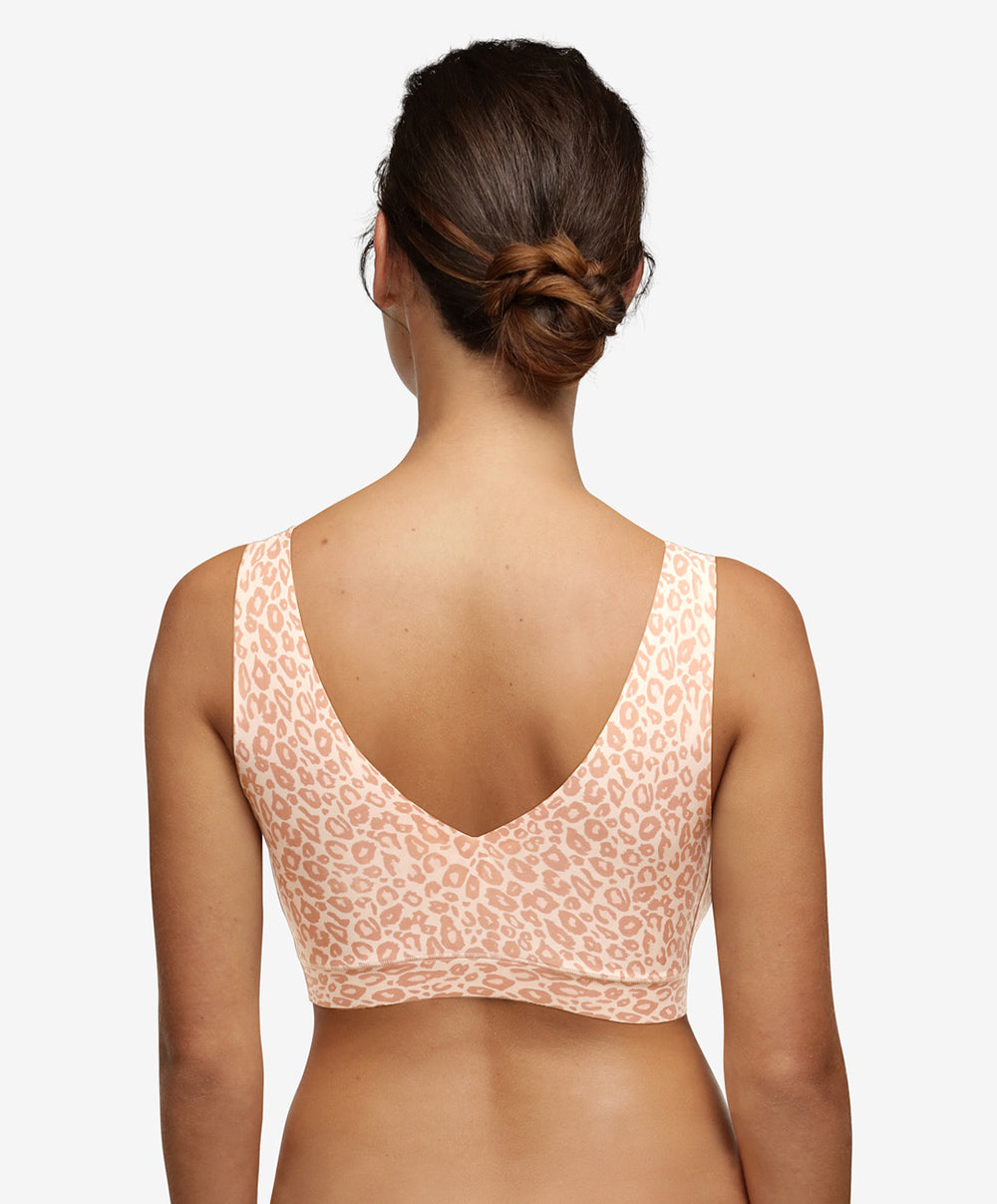 Bralette léopard à coques Chantelle Soft Stretch leo neutral C11D10-0QR