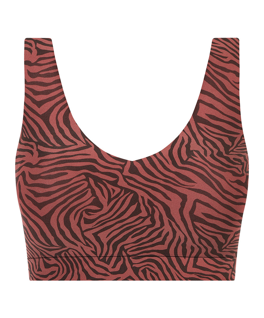 Brassière crop top tigre à coques Chantelle Soft Stretch safari chic C11D10-08X