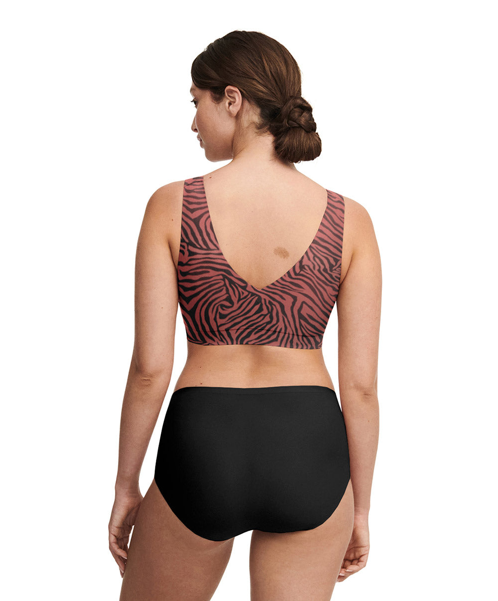 Brassière crop top tigre à coques Chantelle Soft Stretch safari chic C11D10-08X