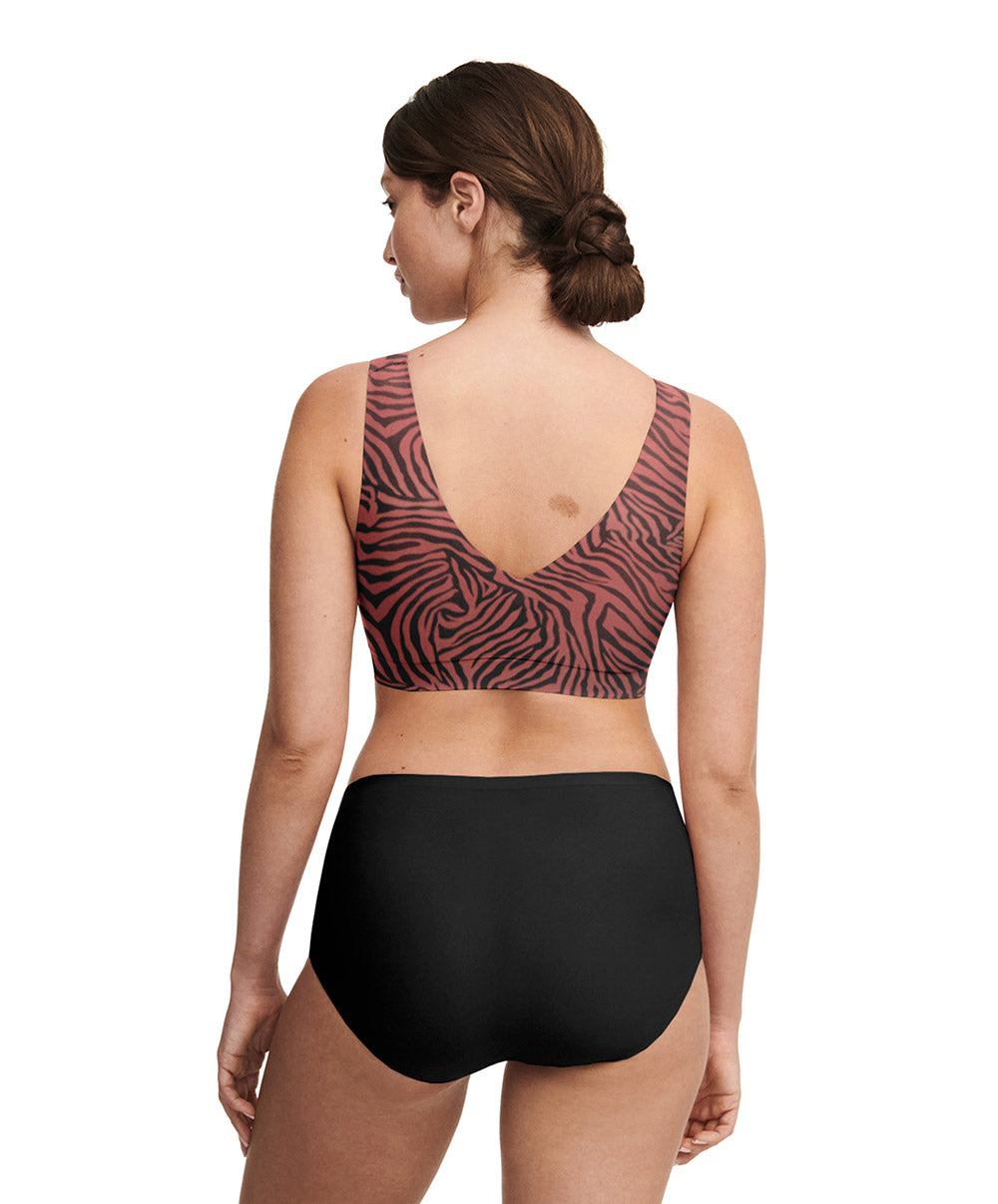 Brassière crop top tigre à coques Chantelle Soft Stretch safari chic C11D10-08X