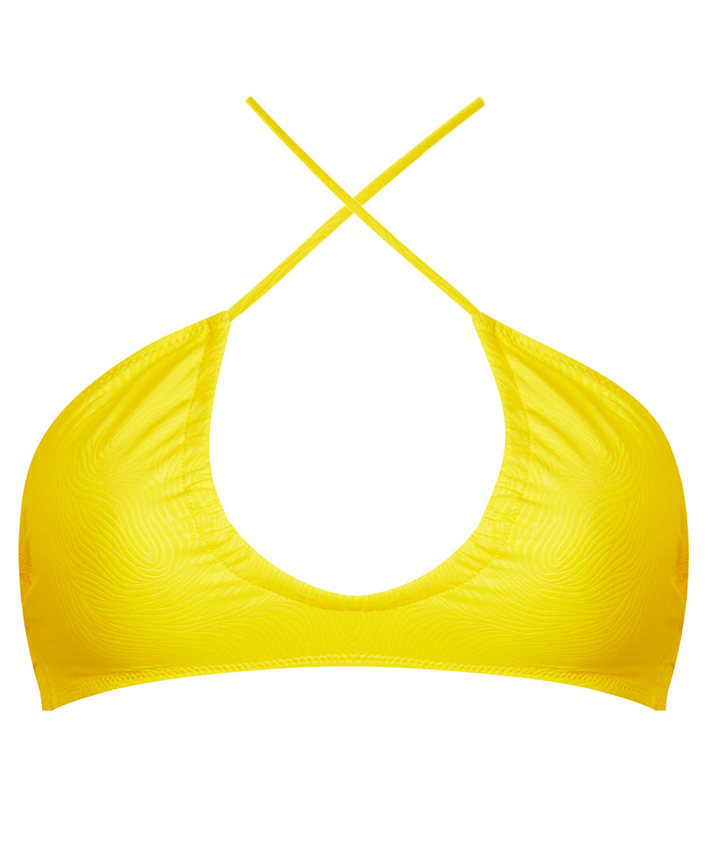 Brassière de bain sans armatures La Muse des Vagues jaune Antigel Bain EBB5526-JA