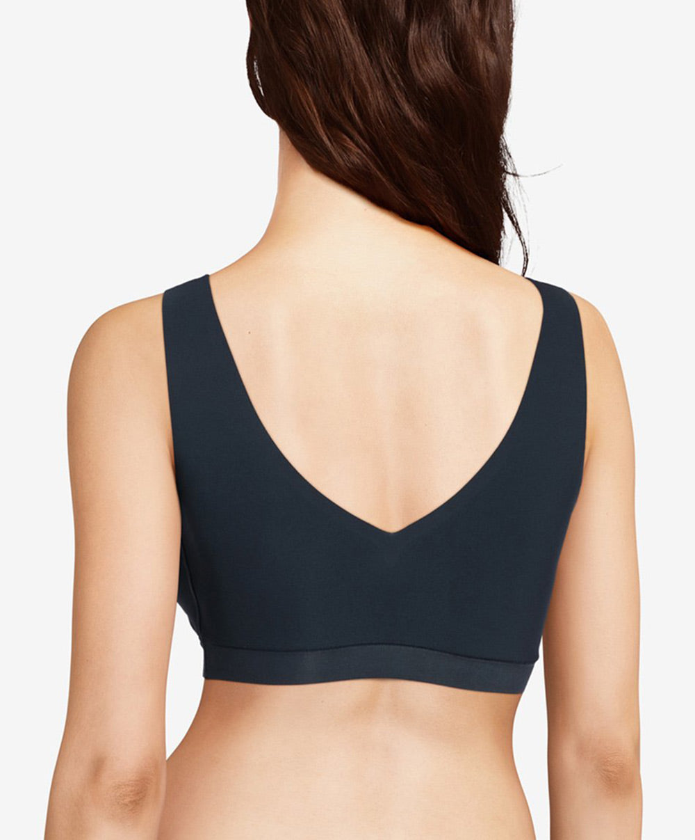 Brassière paddée col V Chantelle Soft Stretch bleu d'hiver C16A10-009