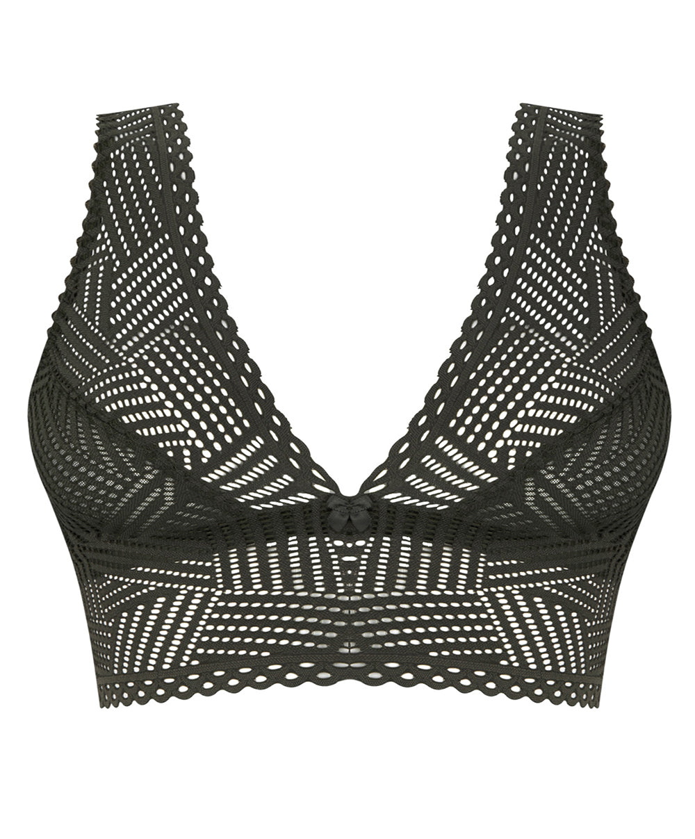 Brassière séduction bralette Antigel de Lise Charmel Tressage Graphic éclat aventure kaki ELC6237-EA