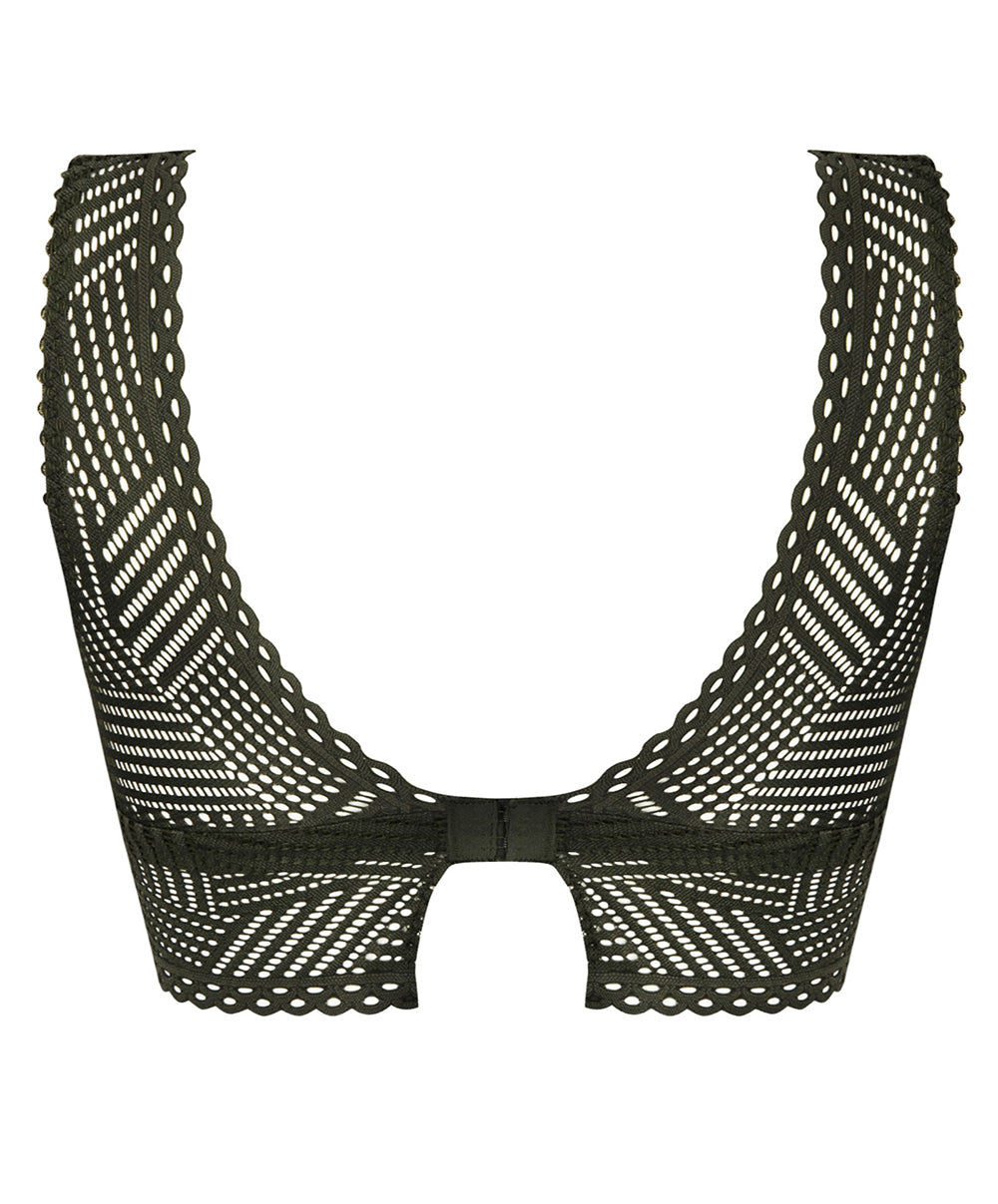 Brassière séduction bralette Antigel de Lise Charmel Tressage Graphic éclat aventure kaki ELC6237-EA