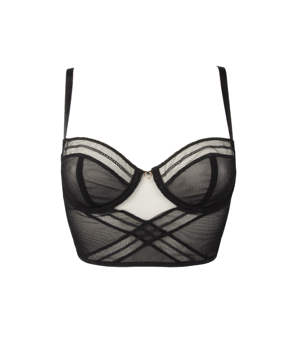 Bustier sexy court Antigel de Lise Charmel Soir Adrénaline noir ECG5295-NO