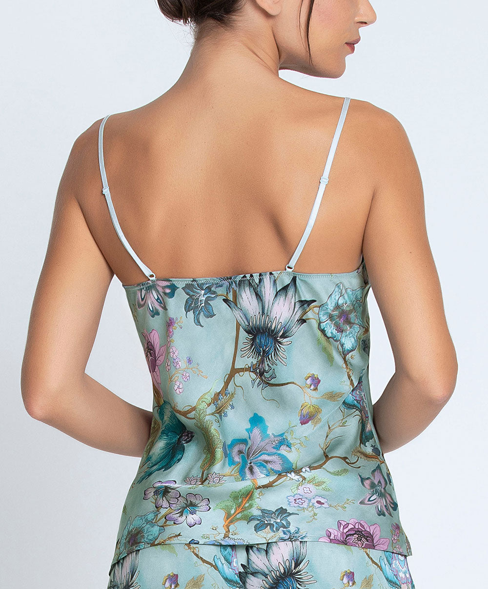 Caraco en satin de viscose Reve en fleurs opale Lise Charmel ALJ4243 RO 2