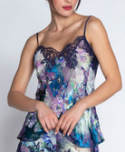 Caraco en soie et viscose Lise Charmel Déesse Désirs mauve ALH4277-MD