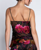 Caraco en soie et viscose Lise Charmel Floraison Passion safran rose ALH4286-SR