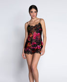 Caraco en soie et viscose Lise Charmel Floraison Passion safran rose ALH4286-SR