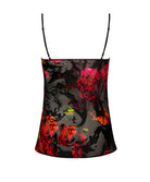 Caraco en soie et viscose Lise Charmel Floraison Passion safran rose ALH4286-SR