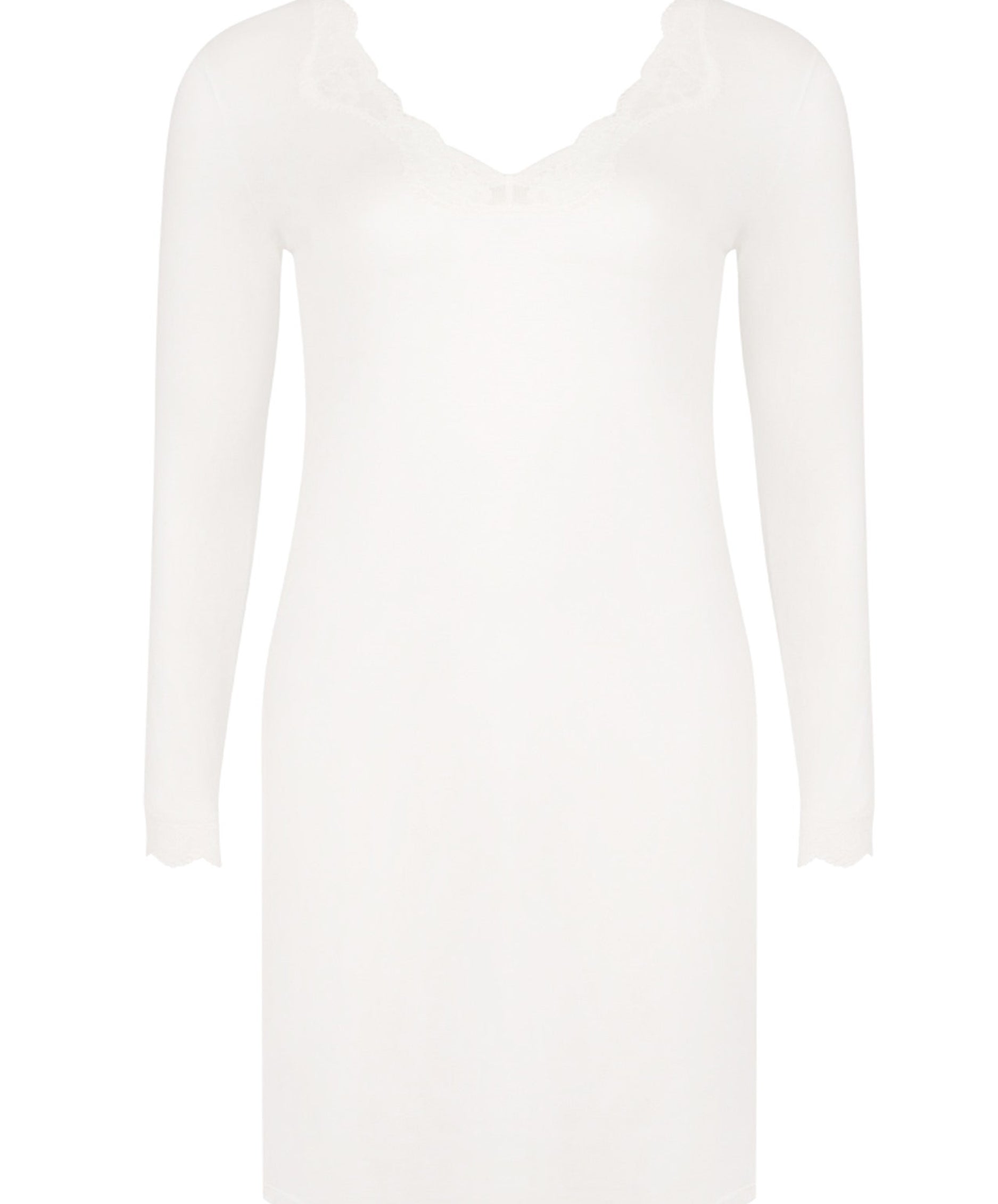 Chemise de nuit manches longues col en V Antigel de Lise Charmel Simply Perfect nacre ENA1306-NA 100