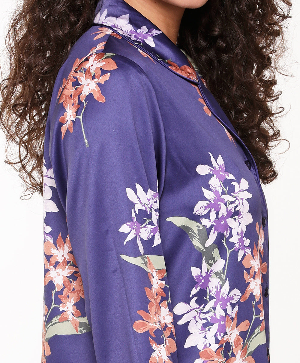 Chemise de nuit satinée "floral print" Lingadore nightwear Lingadore 6302-13-FLOR