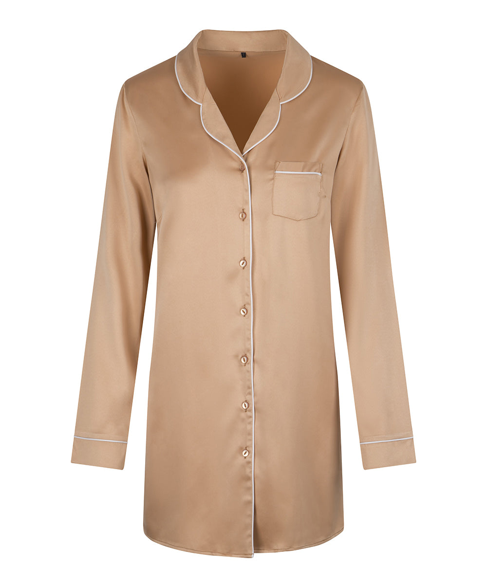 Chemise de nuit satinée "toast and powder stuff" Lingadore nightwear Lingadore 6205PD-131-TOPD
