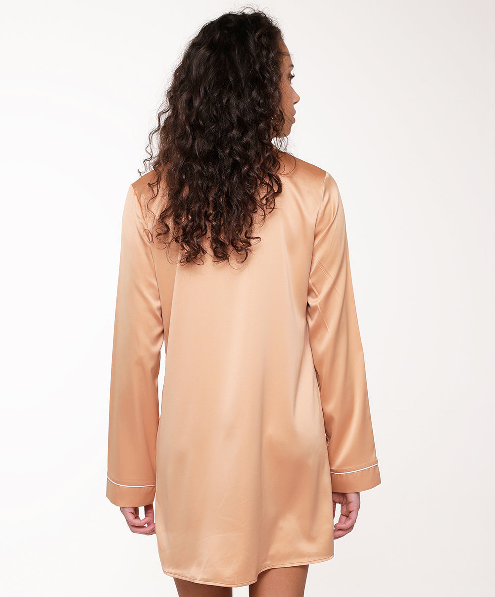 Chemise de nuit satinée "toast and powder stuff" Lingadore nightwear Lingadore 6205PD-131-TOPD