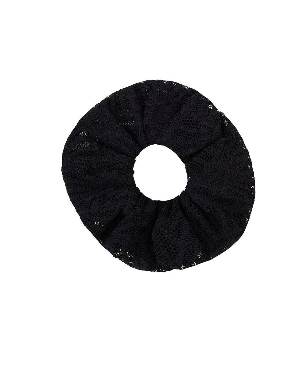 Chouchou élastique à cheveux La Muse Dentelle noir Antigel Bain EAB4506-NO