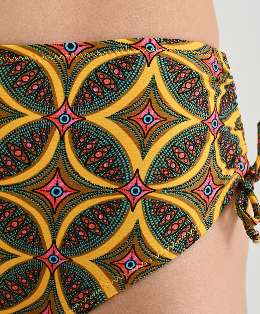 Culotte de bain à coulisses La Muse Africa jaune Antigel Bain FBB0656-JA