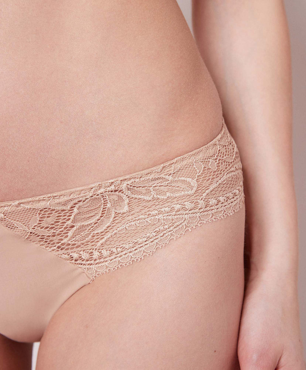 Culotte en coton Simone Pérèle Eden peau rosée 12E727-739