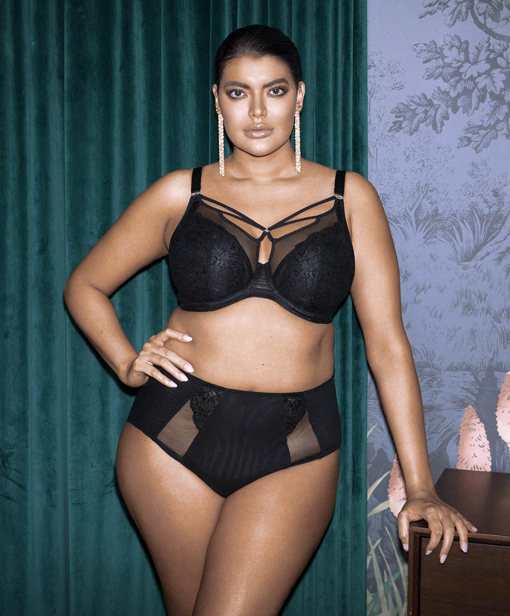 Culotte couvrante grande taille Elomi Brianna Black EL8085-BLK