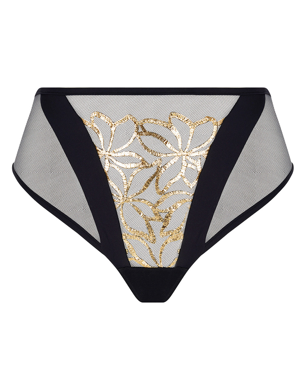 Slip haut Lise Charmel Éclats d'Or noir or ACJ0329-NO 101