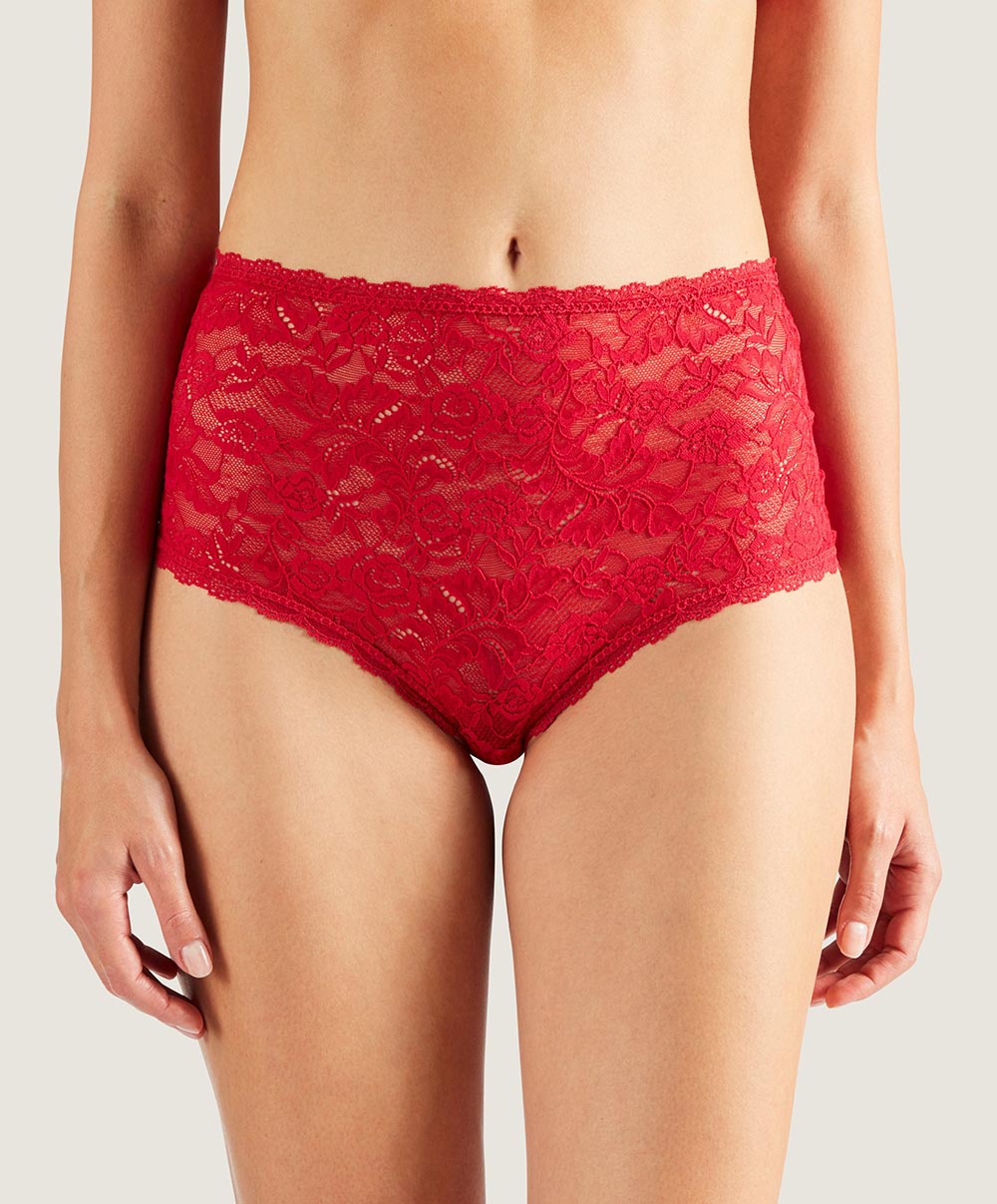 Culotte haute rouge Rosessence rouge gala Aubade HK24-GALA