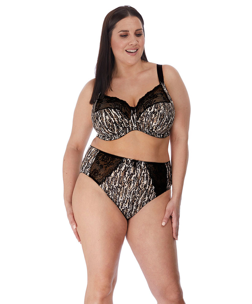 Culotte haute grande taille Morgan ocelot Elomi EL4116-OCT face