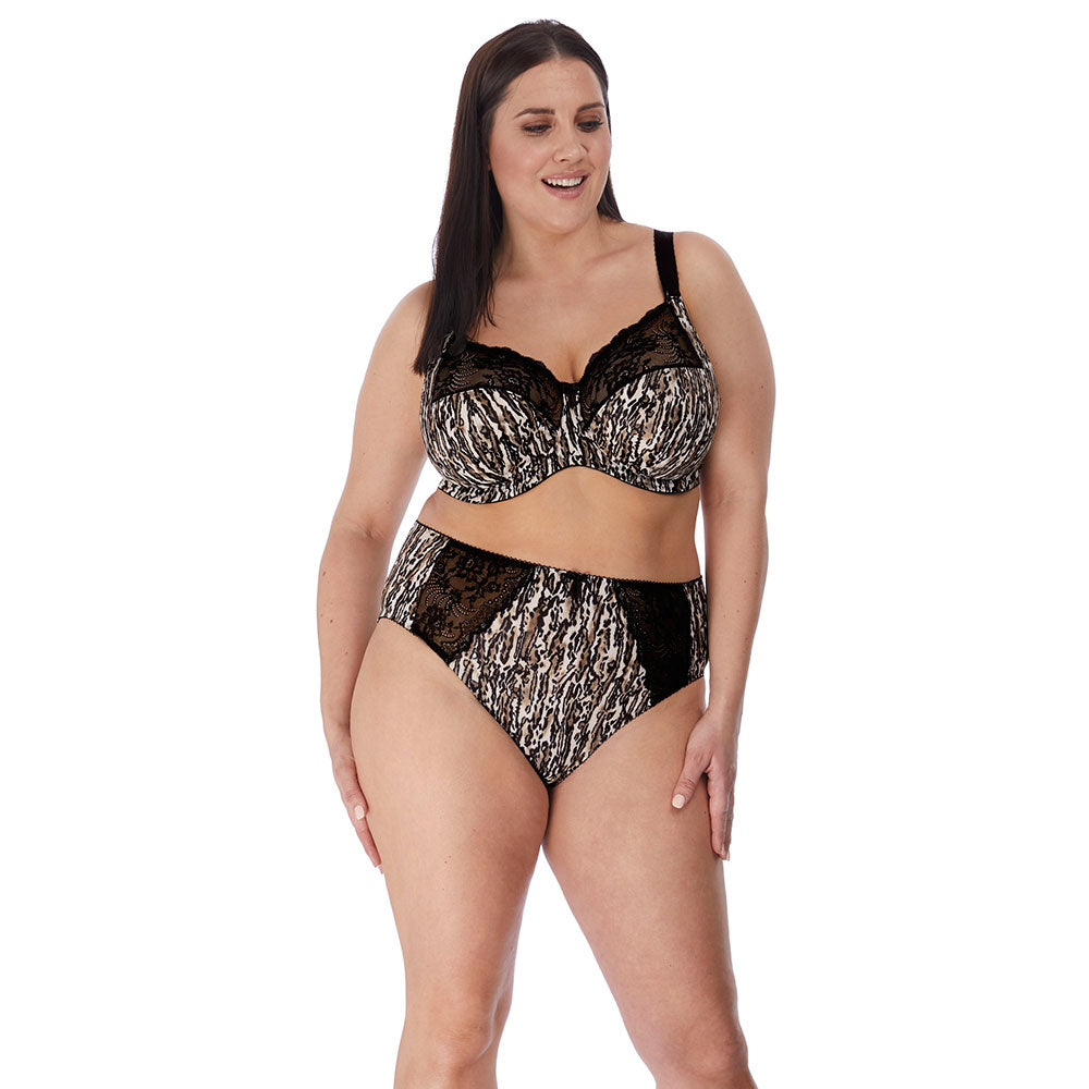 Culotte haute grande taille Morgan ocelot Elomi EL4116-OCT face