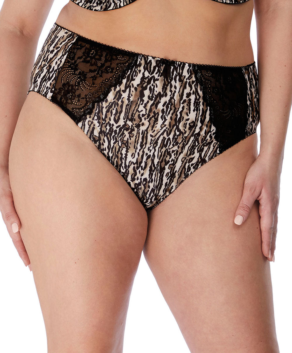 Culotte haute grande taille Morgan ocelot Elomi EL4116-OCT face