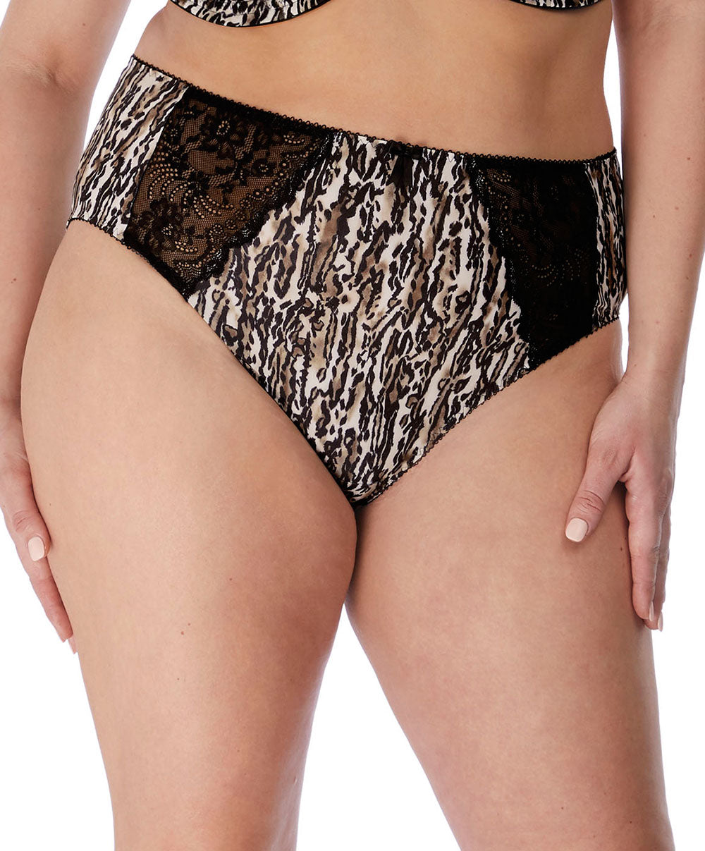 Culotte haute grande taille Morgan ocelot Elomi EL4116-OCT face