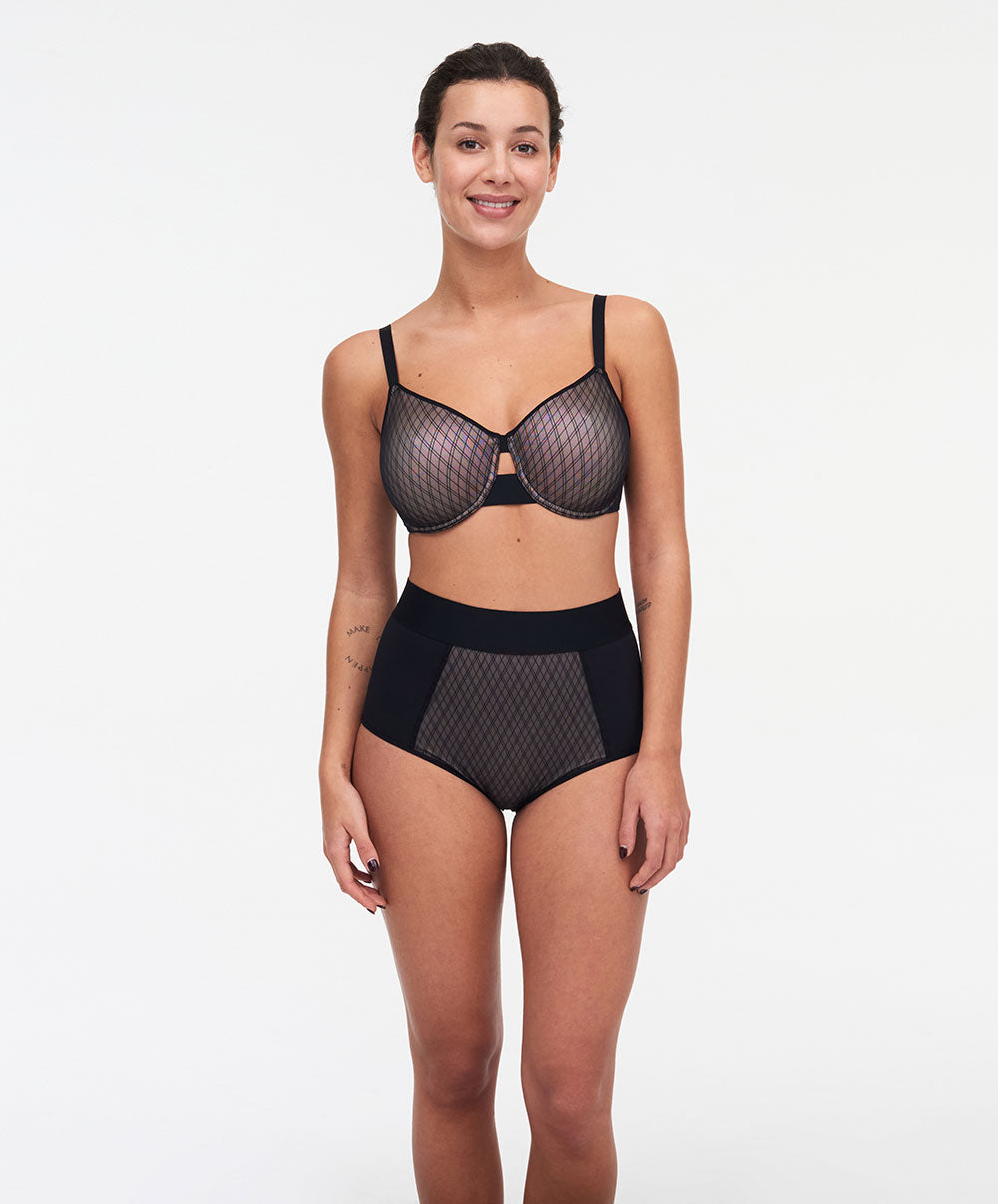 Culotte haute invisible sculptante Chantelle Smooth Lines noir beige C11N30-0DS