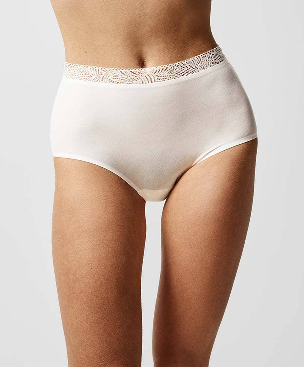 Culotte haute taille dentelle Chantelle Softstretch ivoire C11G70-035 1
