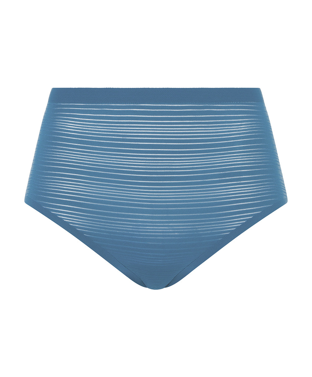 Culotte haute bleue denim Chantelle Soft Stretch Stripes bleu jeans C20D70-00C