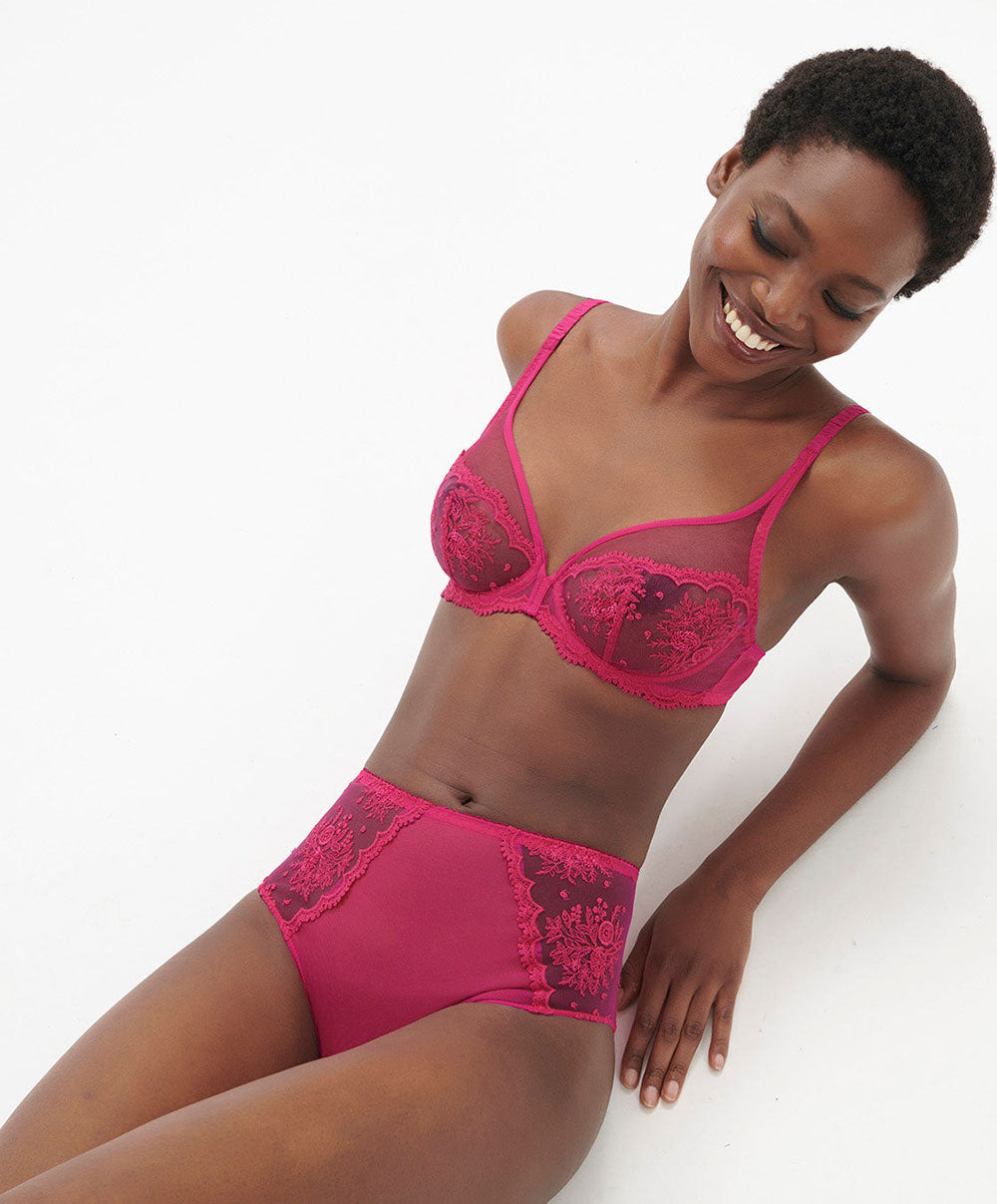 Culotte taille haute Simone Pérèle Intrigue rose disco 1E2770-346