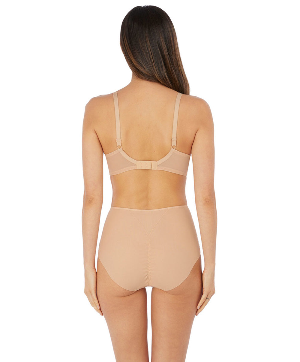 Culotte taille haute coton Wacoal Lisse frappe nude WE145008-FRP